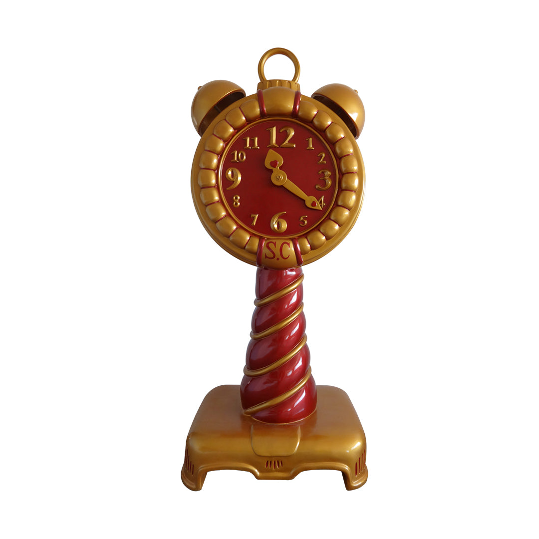Santa Clock Life Size Statue