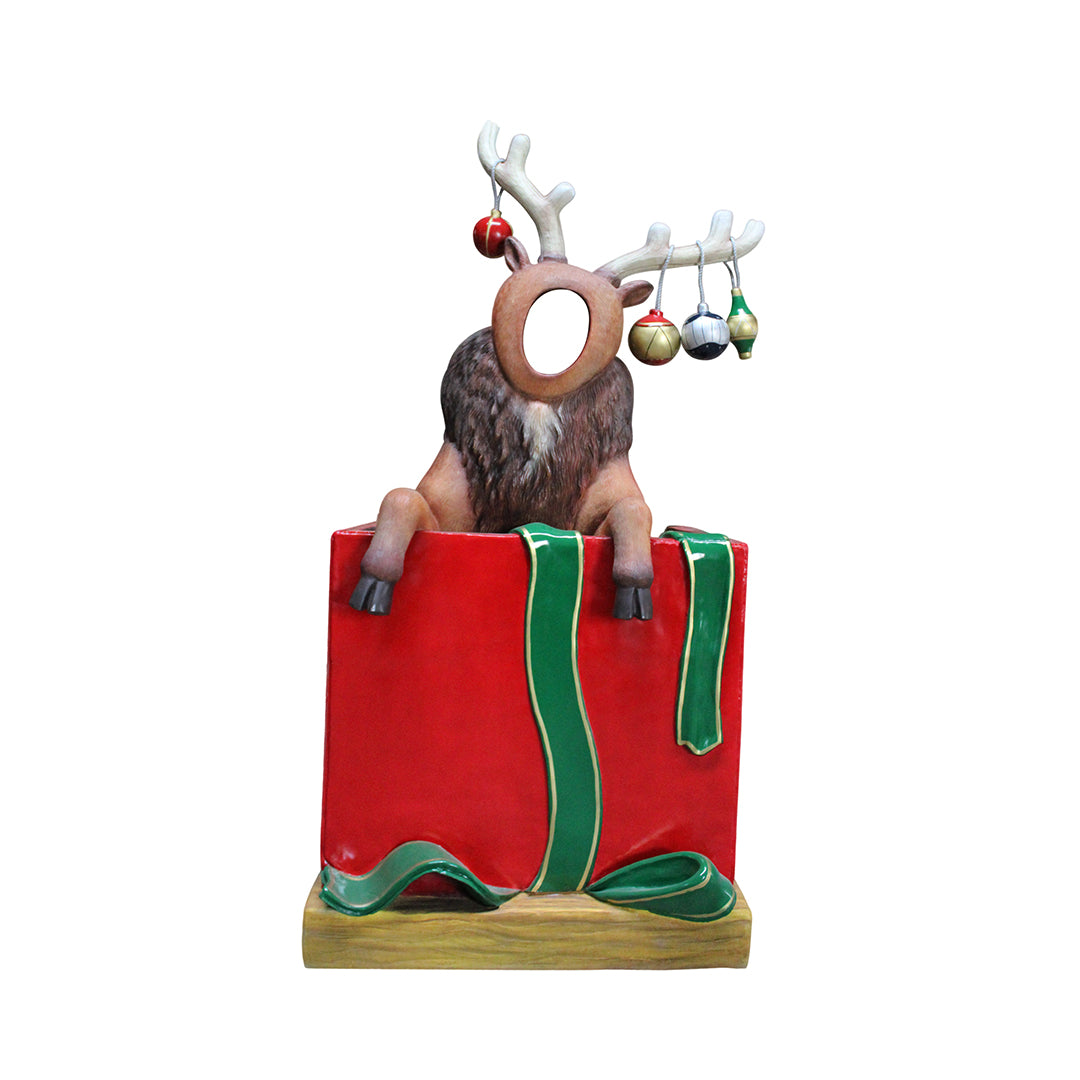 Arctic Reindeer Photo Op Life Size Statue