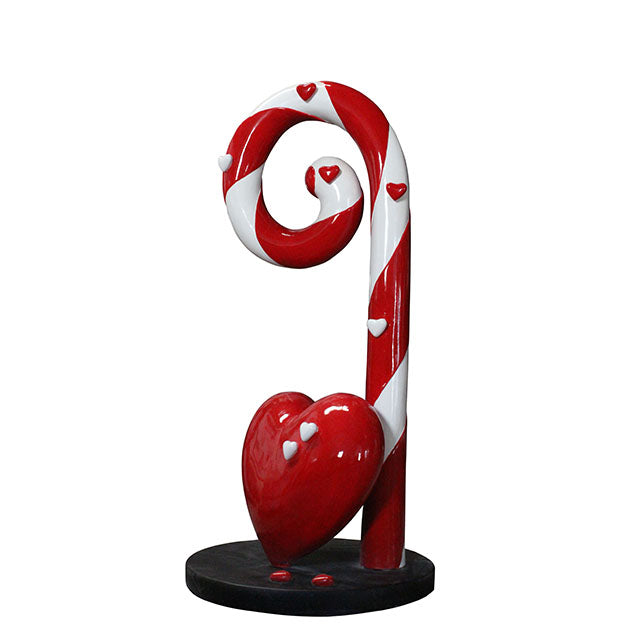 Candy Cane Swirl With Hearts - LM Treasures