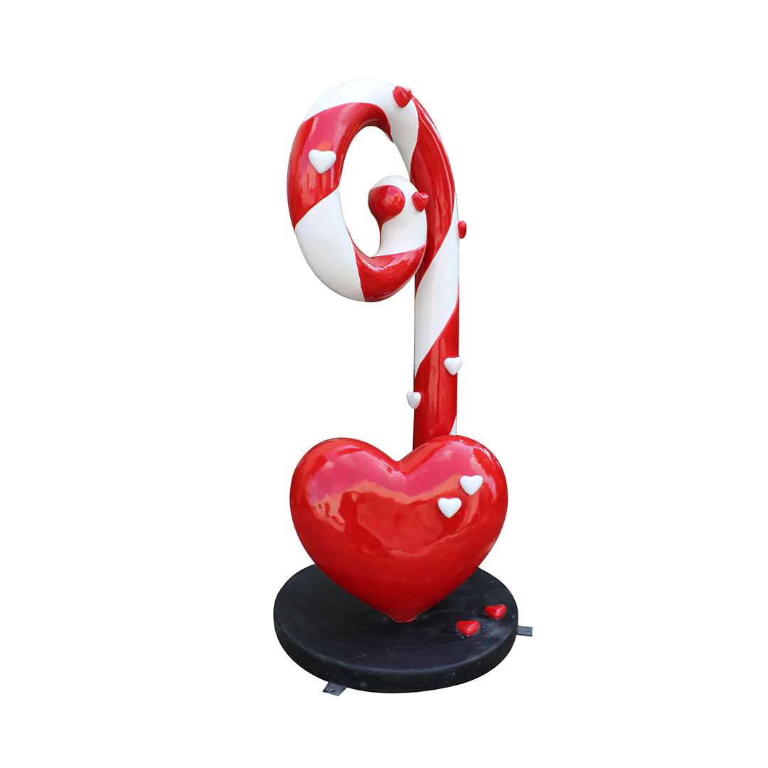 Candy Cane Swirl With Hearts - LM Treasures