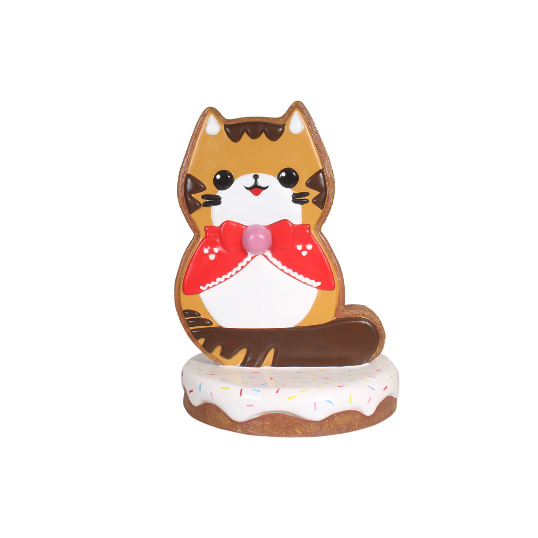 Gingerbread Cat Kitten Over Sized Statue