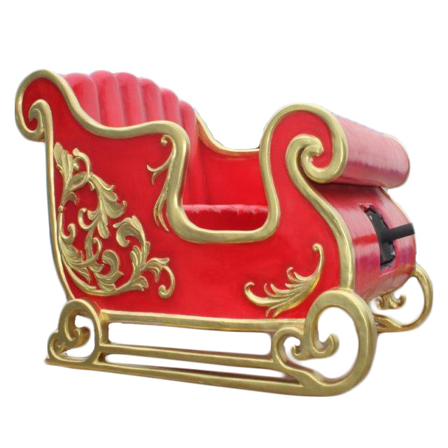Santa's Sleigh Over Sized Statue