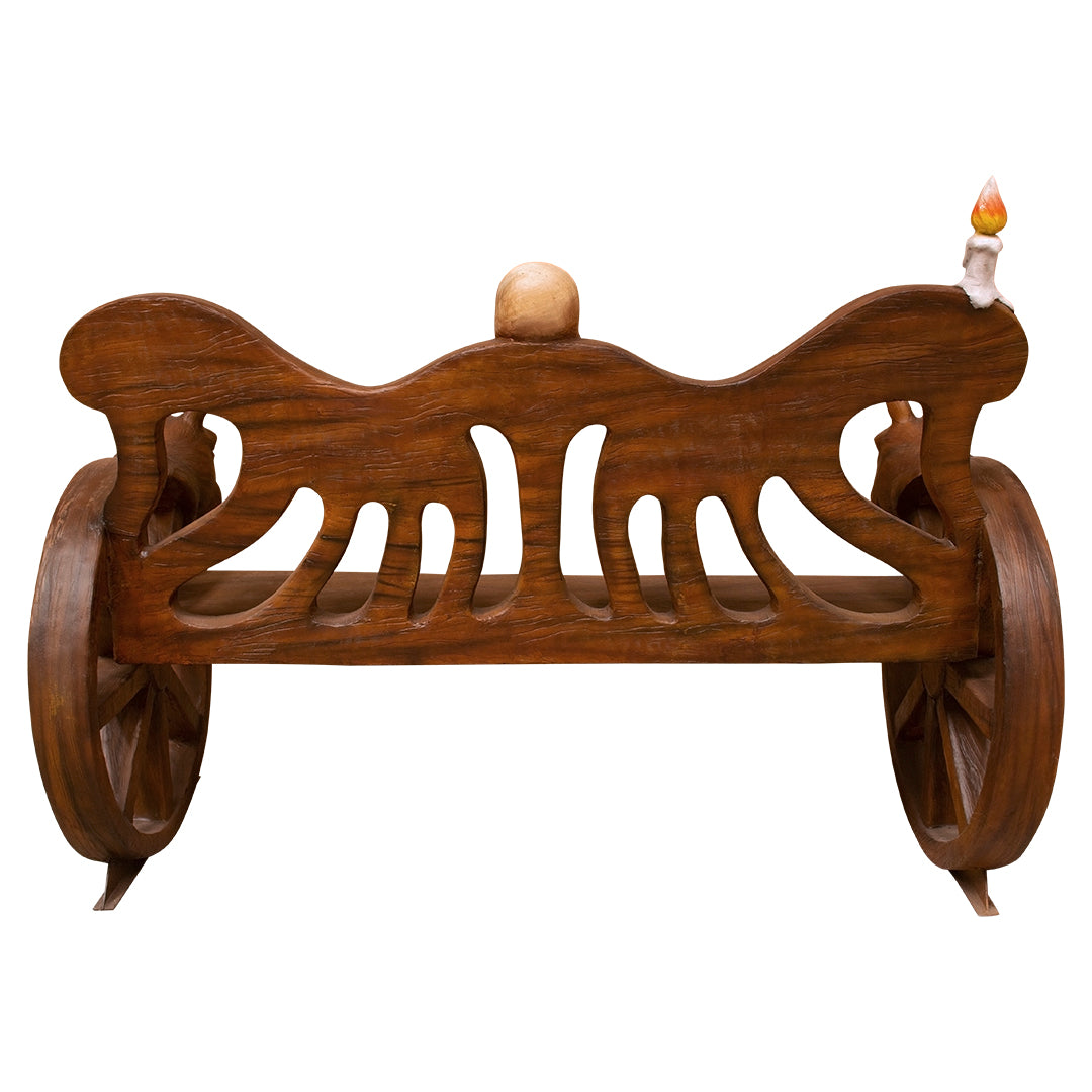 Carriage Skull Bench Over Sized Statue