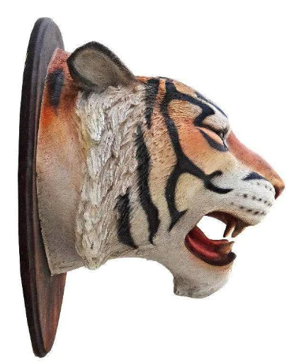 Bengal Tiger Head Life Size Statue - LM Treasures