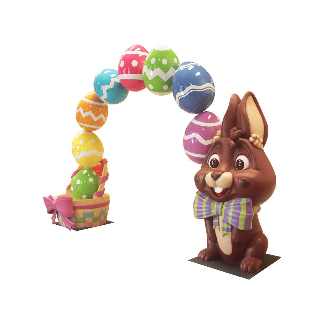 Easter Egg Bunny Archway Over Sized Statue