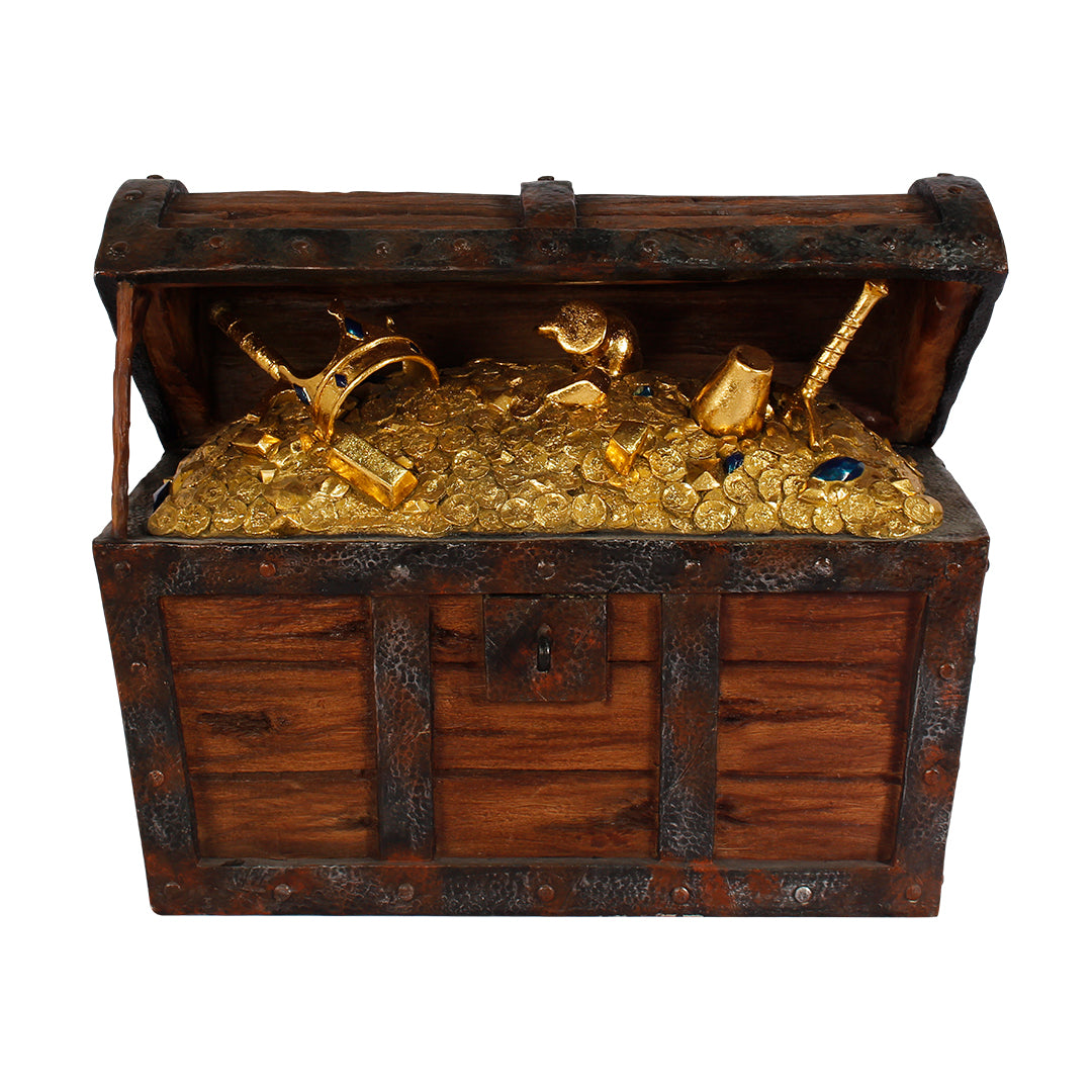Treasure Chest Open Life Size Statue
