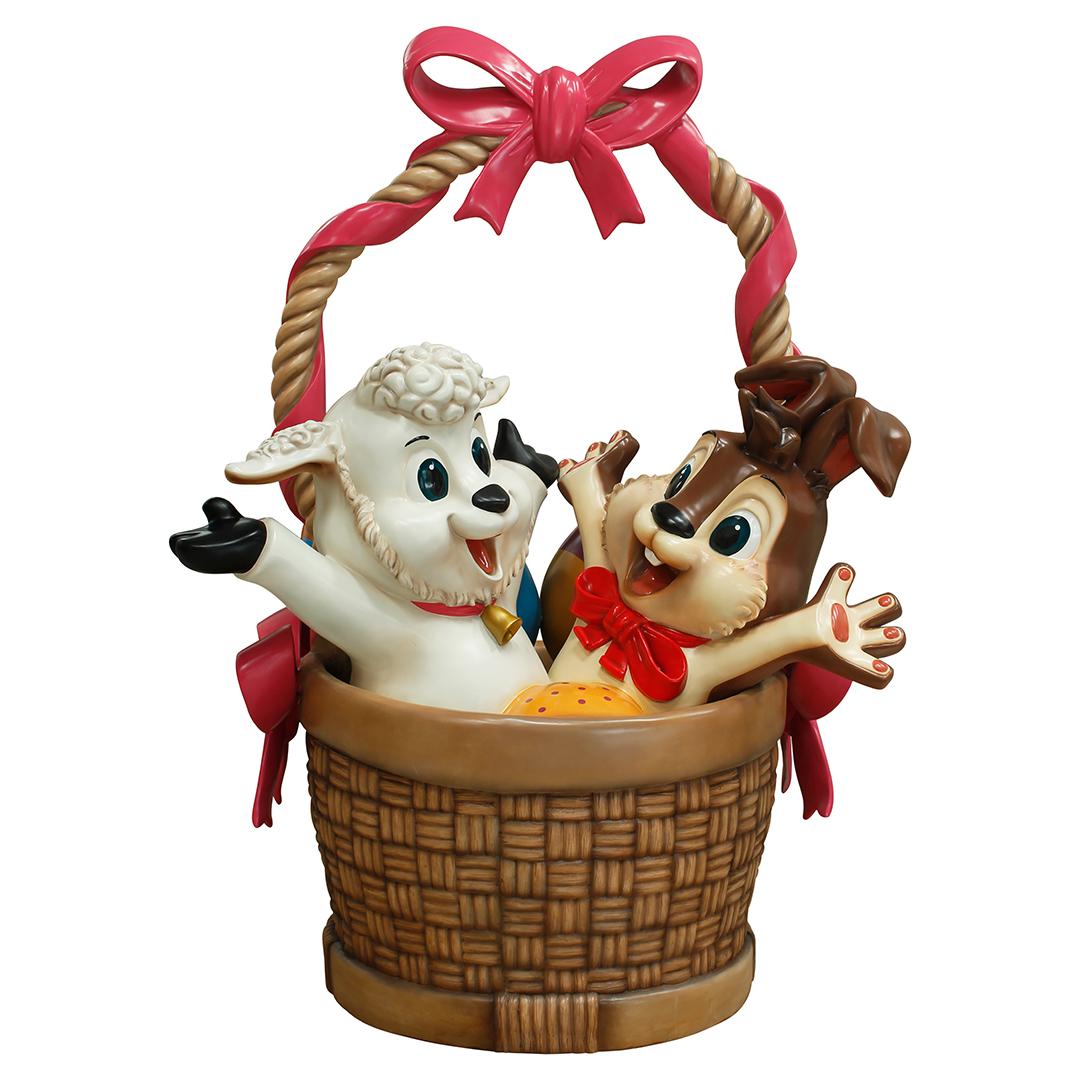Easter Lamb And Bunny Over Sized Statue