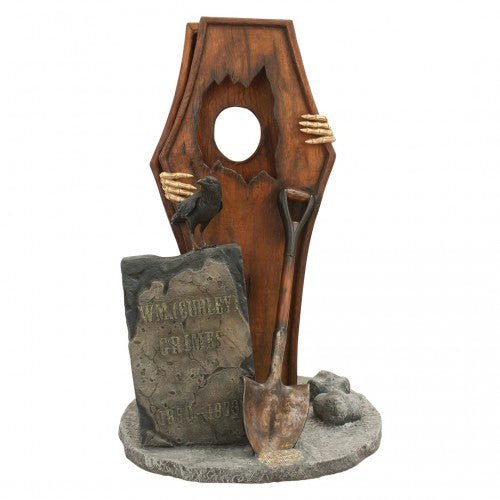 Coffin Photo Op Statue