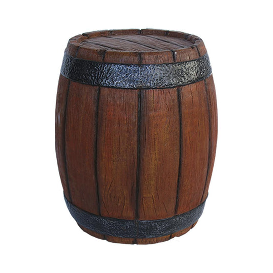 Barrel Wood Finish Statue