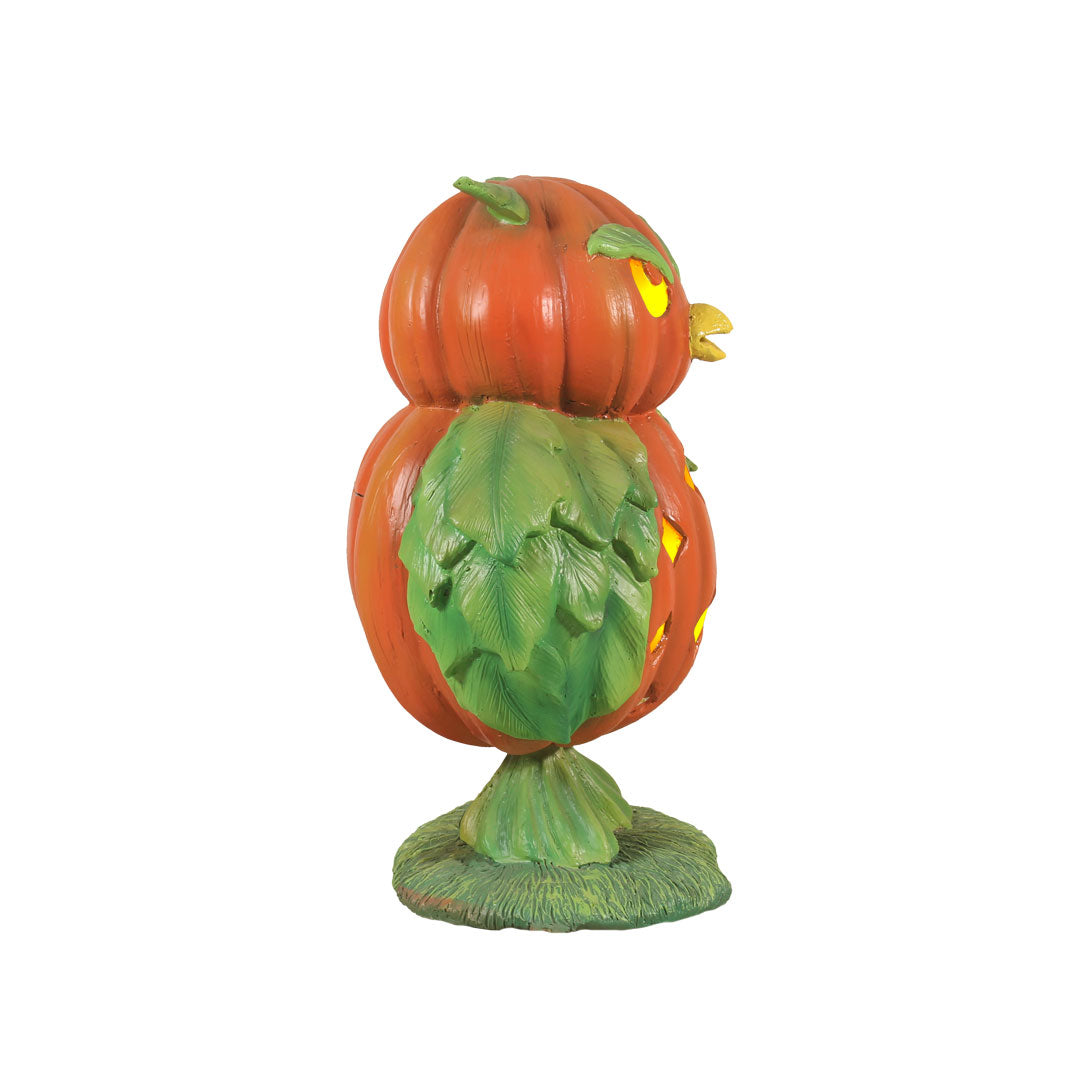 Pumpkin Owl Light Over Sized Statue
