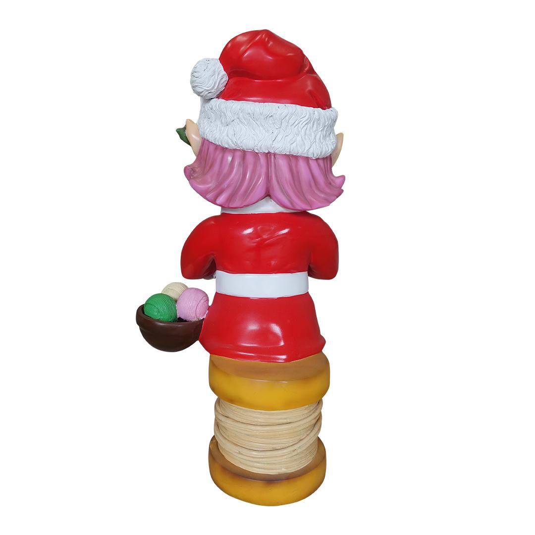 Elf Girl Knitting Life Size Statue