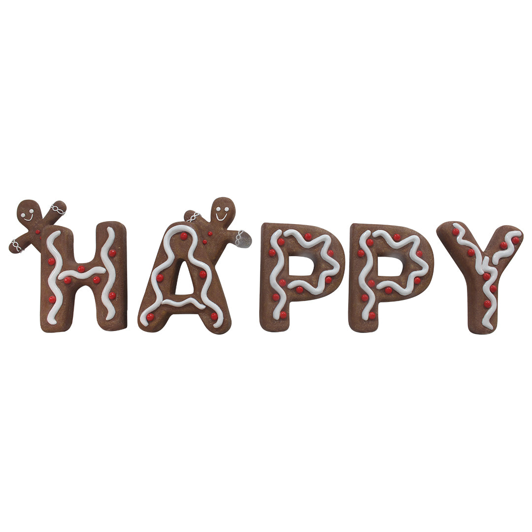 Gingerbread Happy Holidays Cookie Over Sized Statue