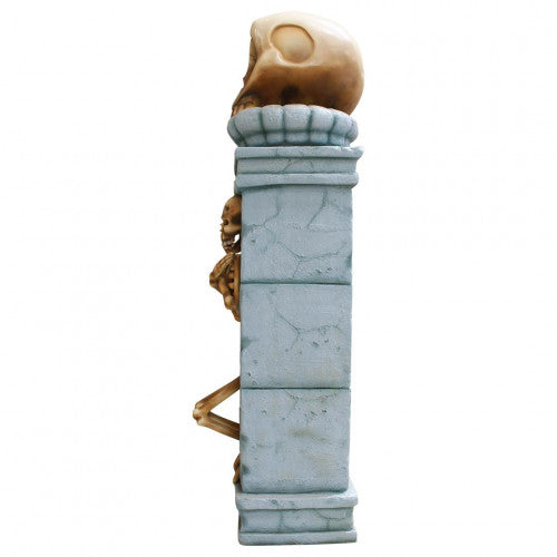 Skeleton In Pillar Over Sized Statue