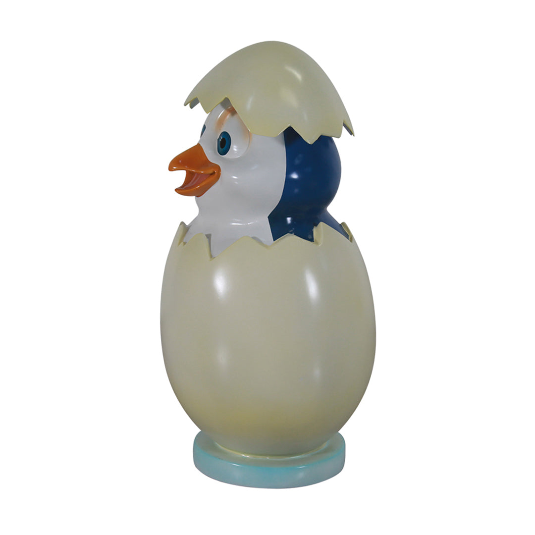 Comic Penguin Hatching Life Size Statue