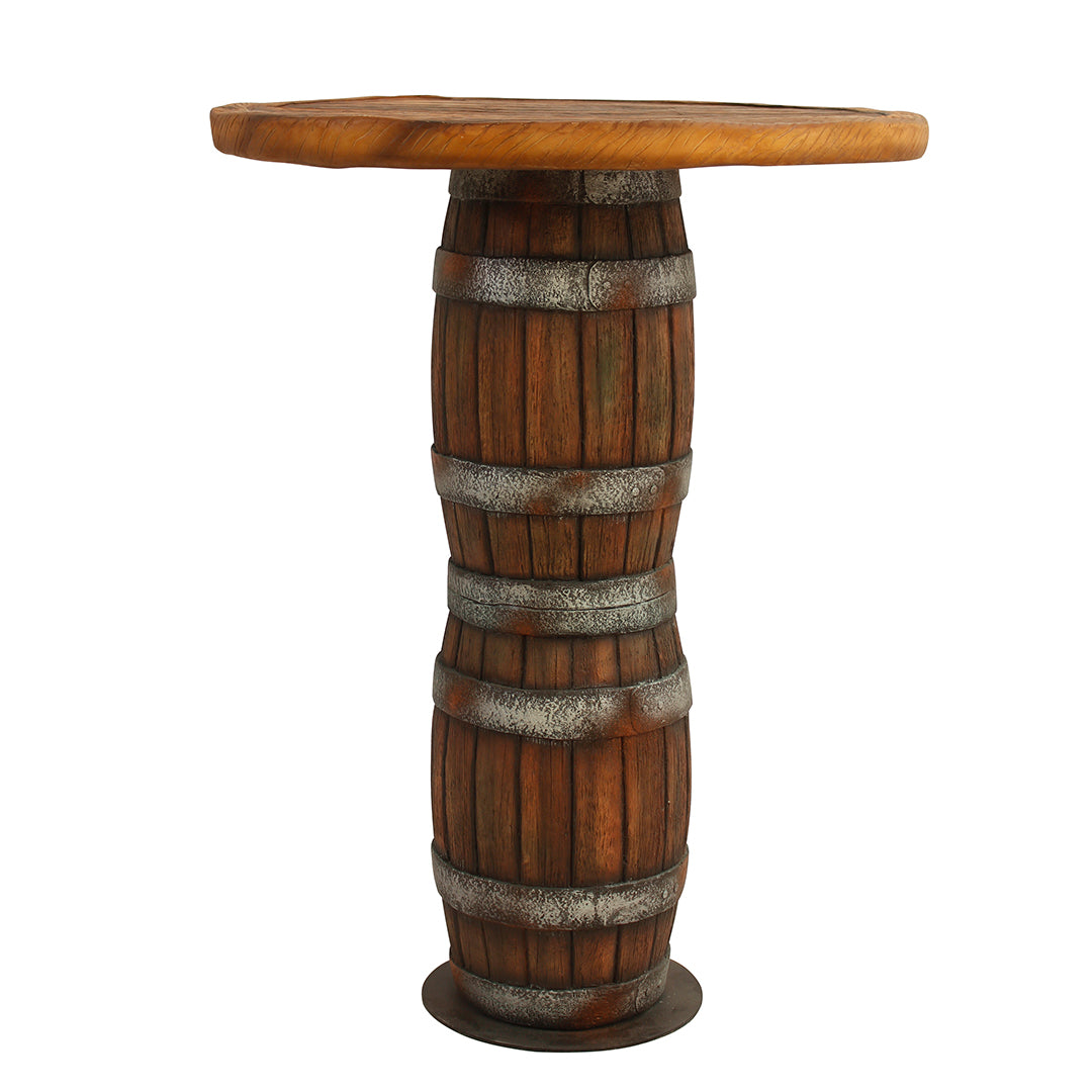 Pirate Stacked Barrels Table Over Sized Statue