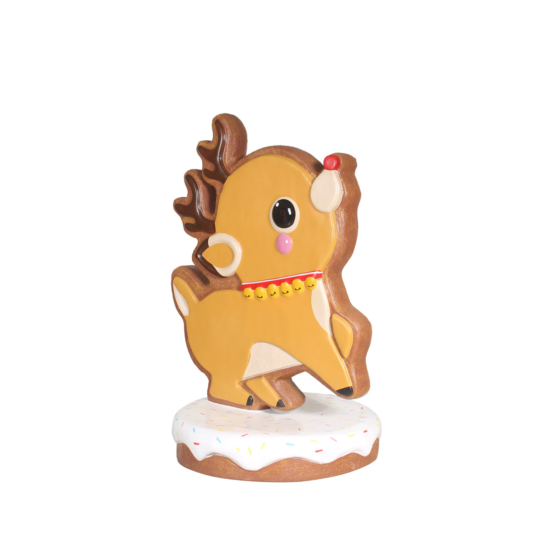 Gingerbread Reindeer Rudolph Over Sized Statue