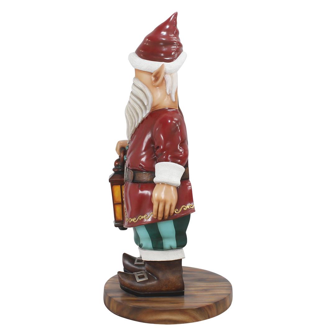 Gnome With Lantern Photo Op Statue