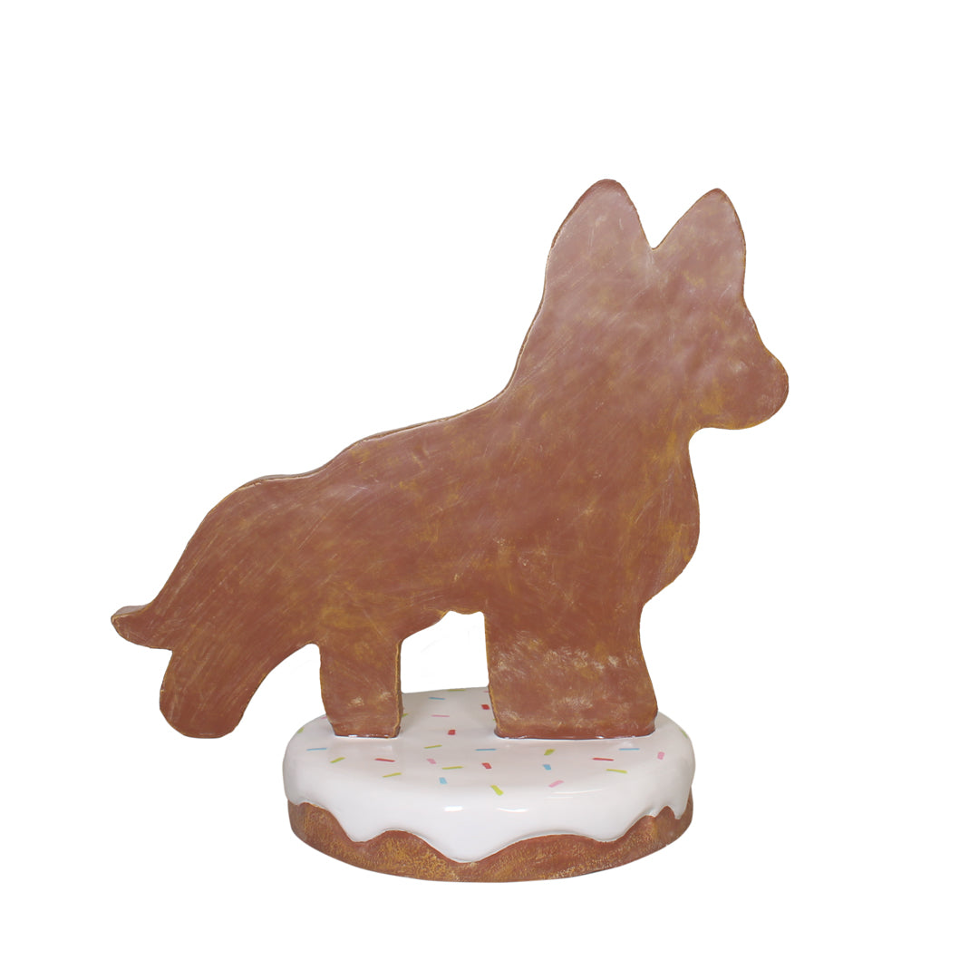 Gingerbread Dog Husky Over Sized Statue