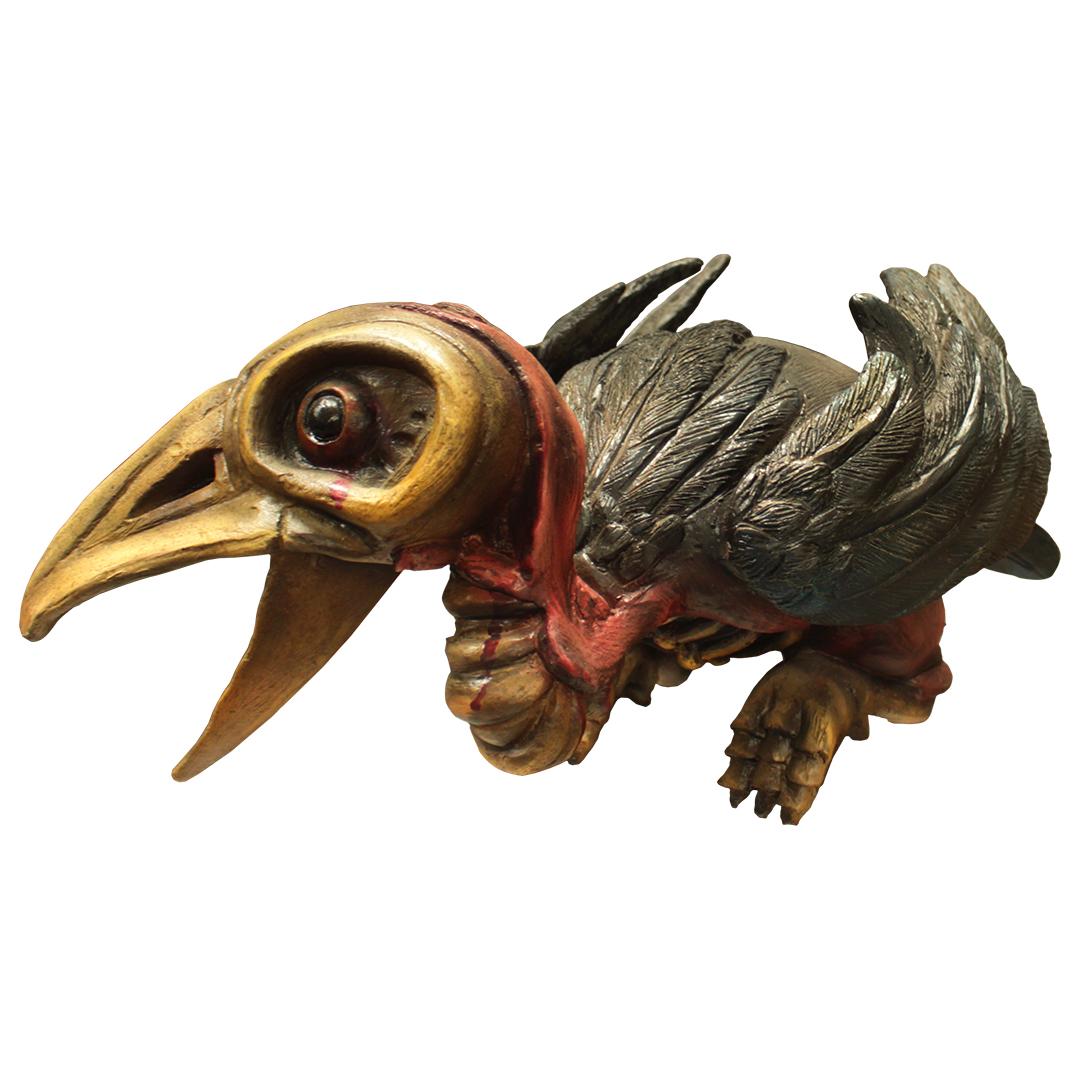 Skeleton Undead Crow Life Size Statue