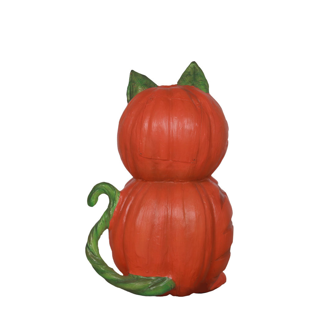 Pumpkin Cat Light Over Sized Statue