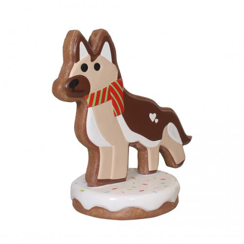 Gingerbread Dog Husky Over Sized Statue
