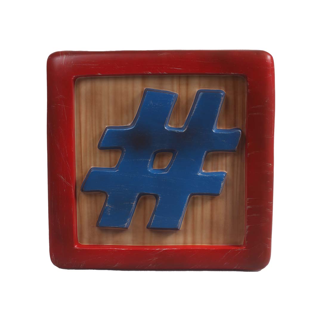Letter Block Sides #,!,?,-,&,@ Over Sized Statue