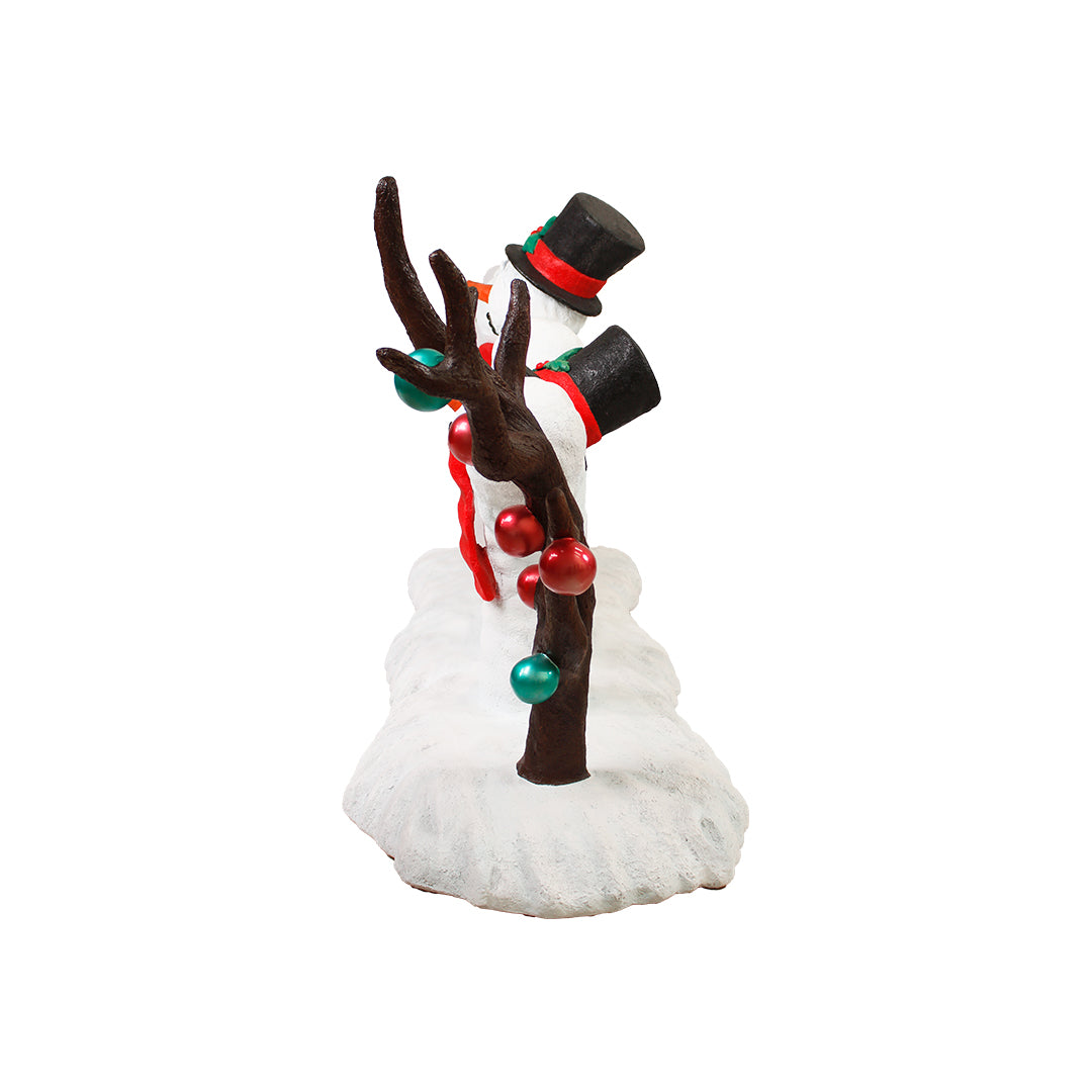 Snowman Ode To Joy Sign Over Sized Statue