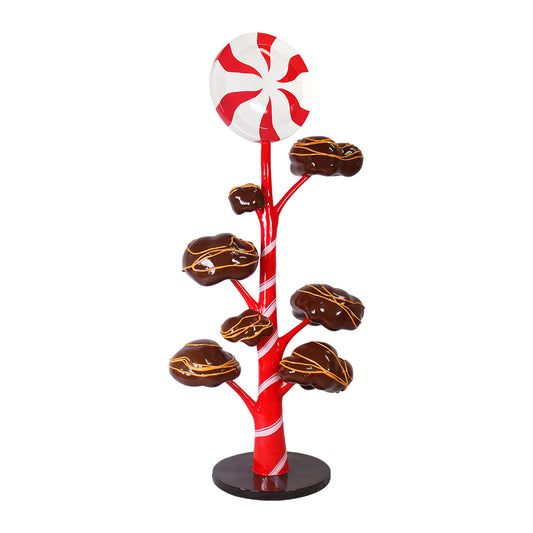 Peppermint Chocolate Candy Tree Over Sized Statue