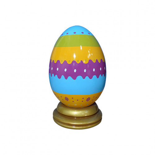 Easter Egg With Designs On Base Over Sized Statue