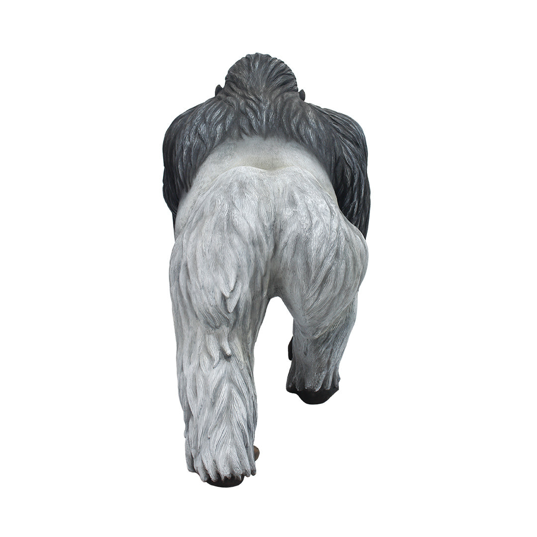 Silverback Gorilla Yelling Life Size Statue