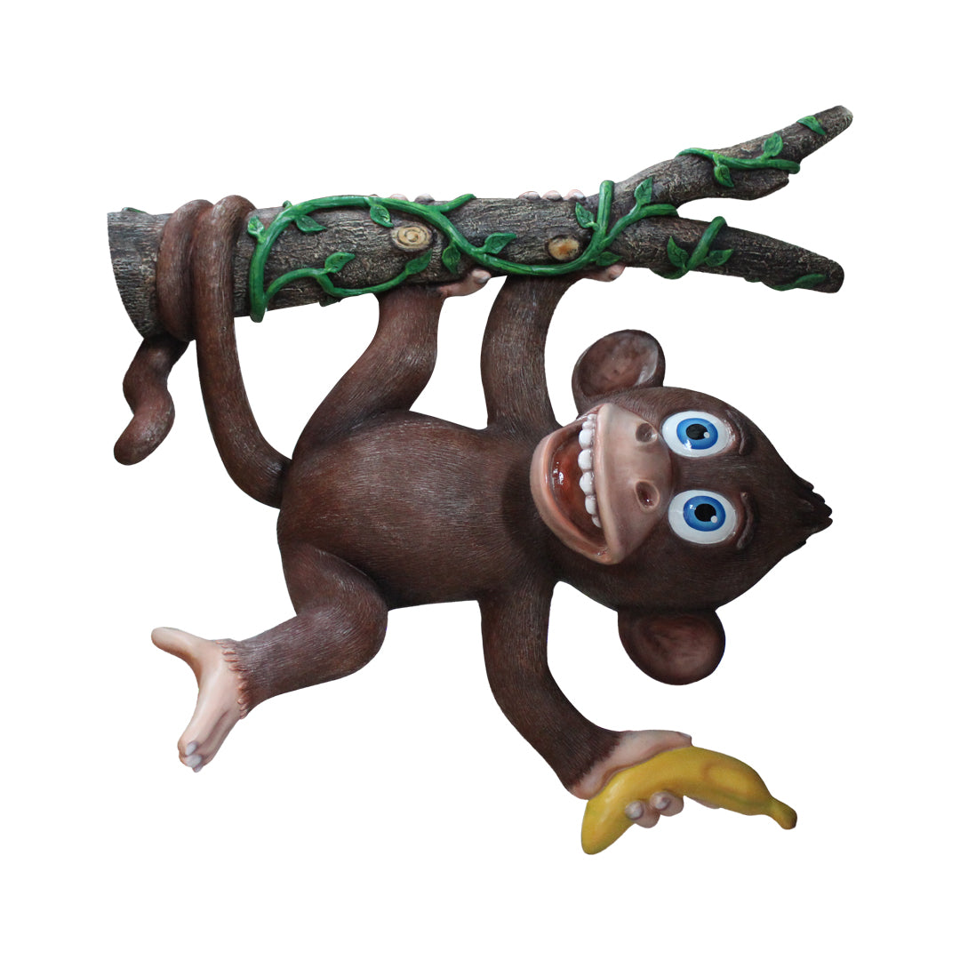 Wall Decor Comic Monkey Hanging Life Size Statue