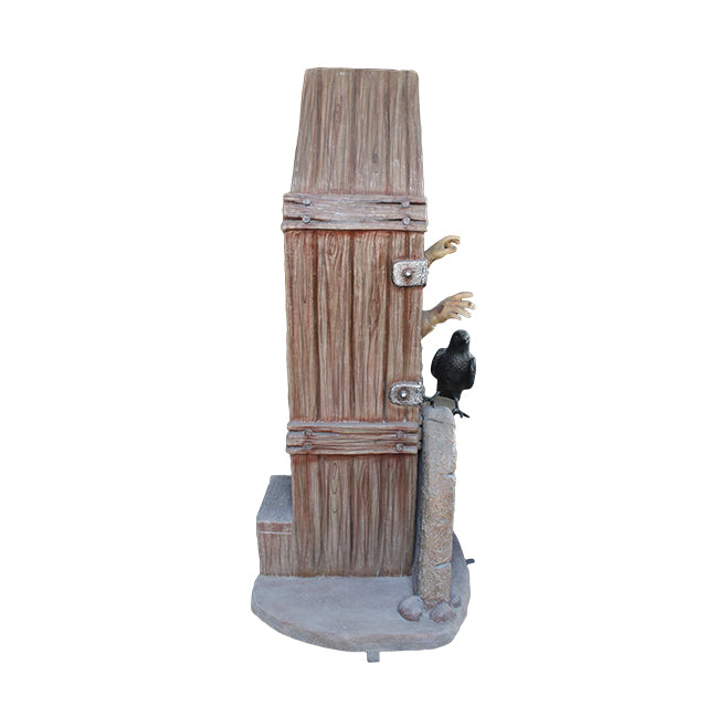 Coffin Photo Op Statue