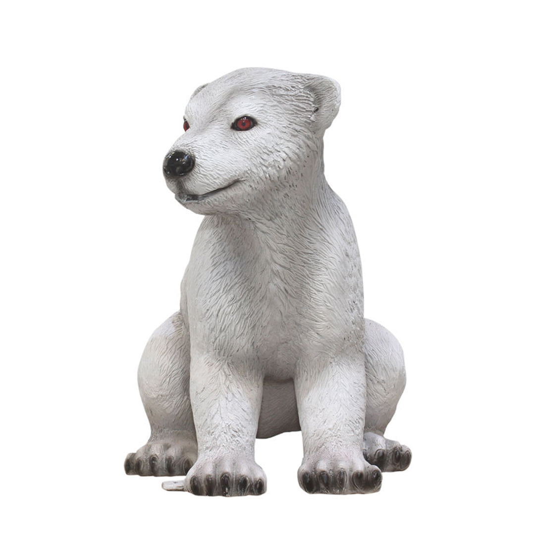 Polar Bear Baby Life Size Statue
