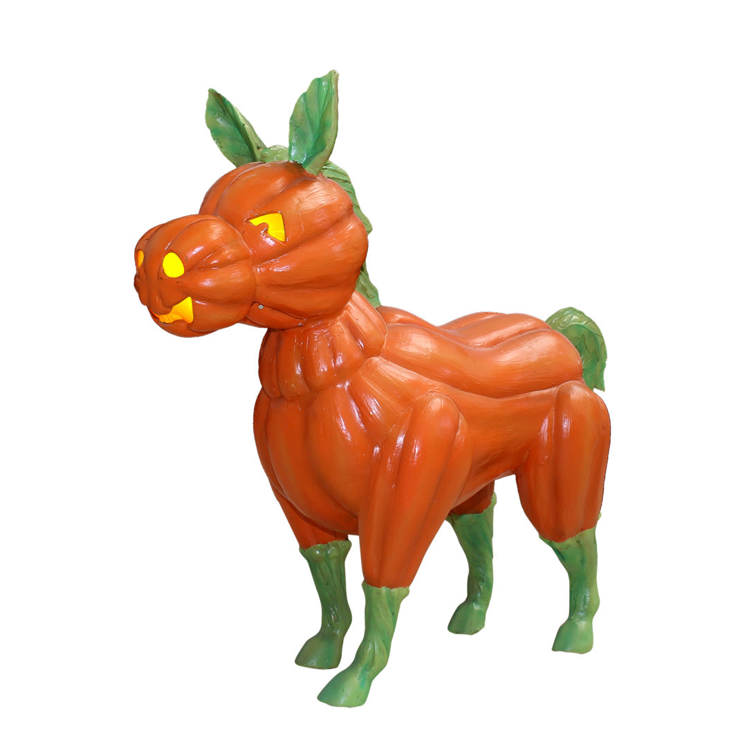 Pumpkin Horse Light Over Sized Statue