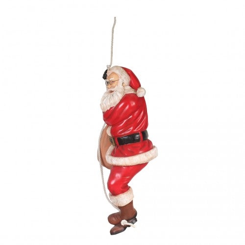 Santa Climbing Life Size Statue