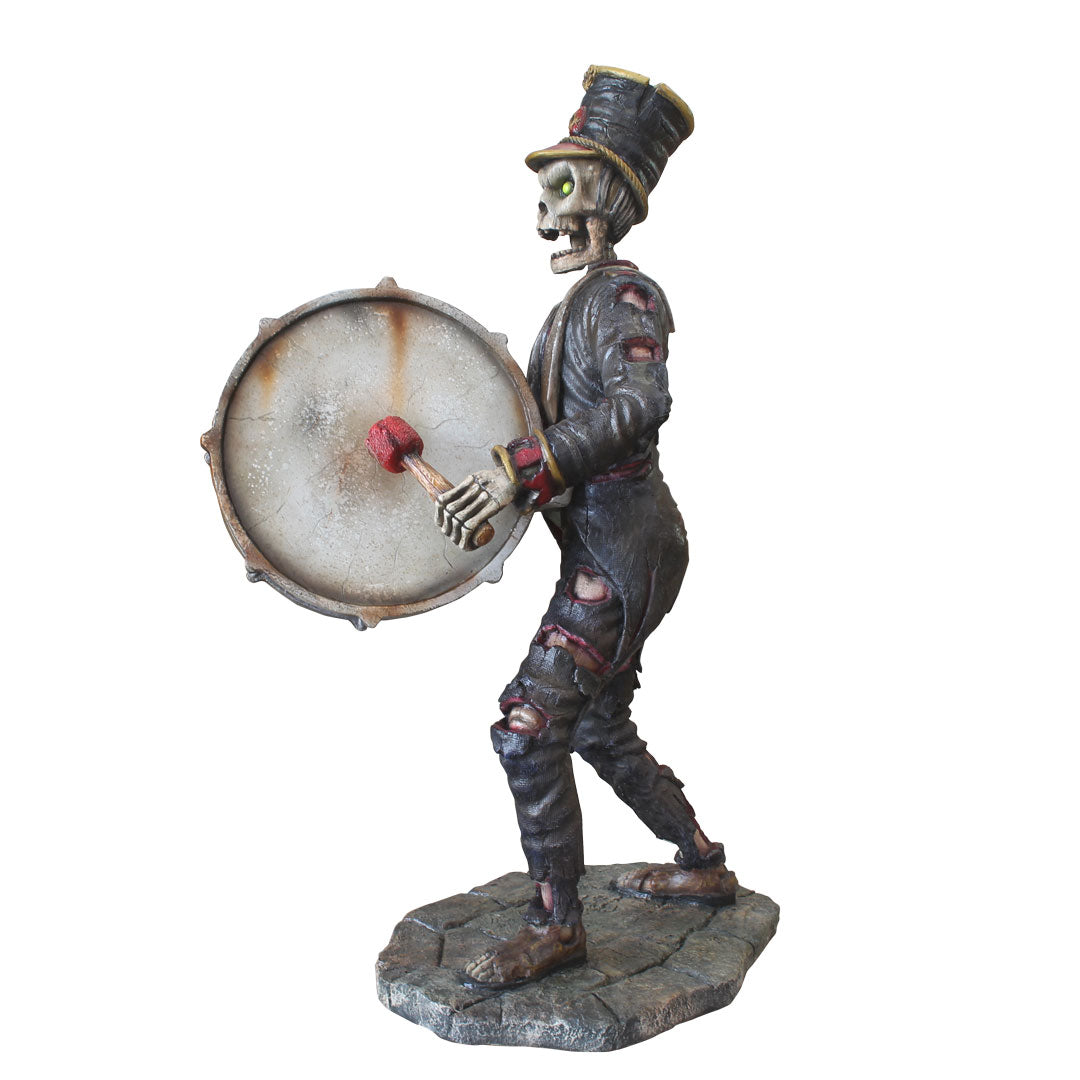 Skeleton Undead Drummer Life Size Statue