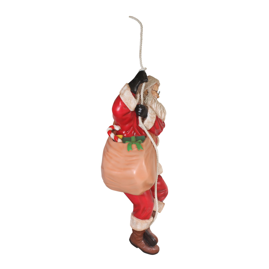Santa Climbing Life Size Statue