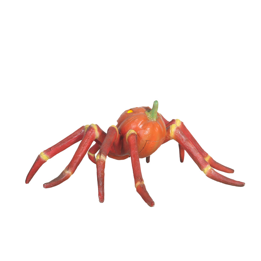 Pumpkin Spider Light Over Sized Statue
