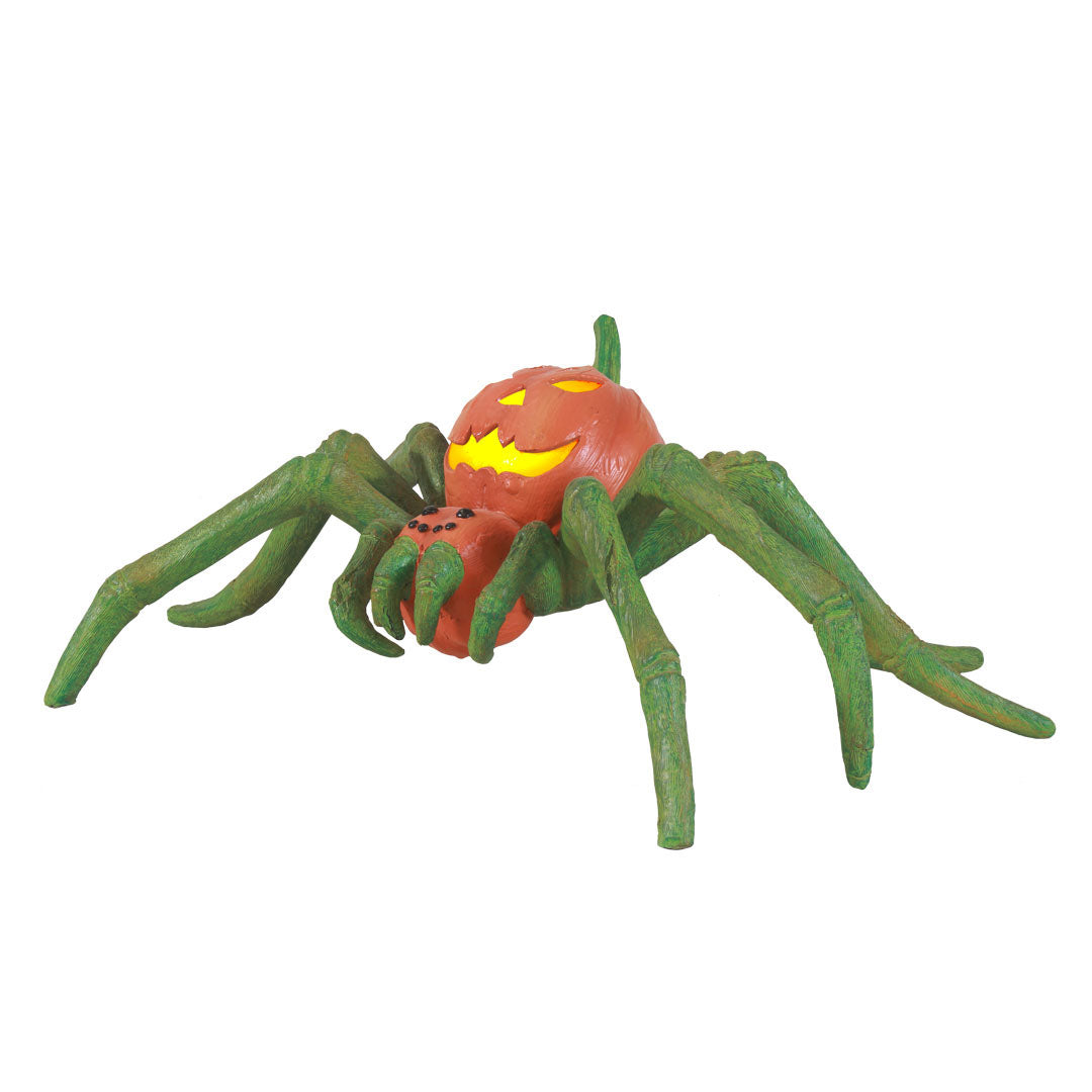 Pumpkin Spider Light Over Sized Statue