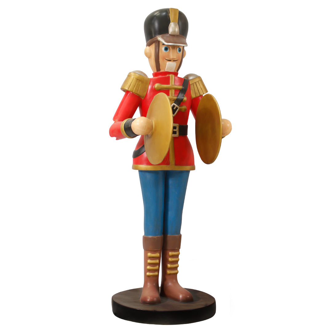 Toy Soldier Playing Cymbals Life Size Statue