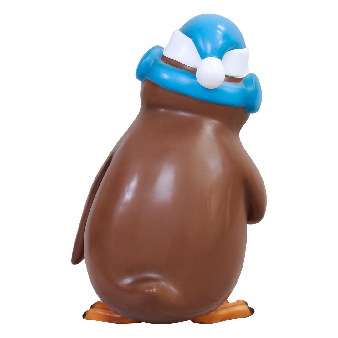 Comic Penguin With Ear Muffs Life Size Statue
