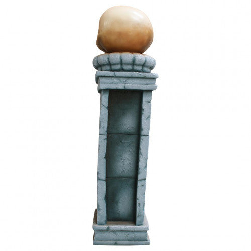 Skeleton In Pillar Over Sized Statue