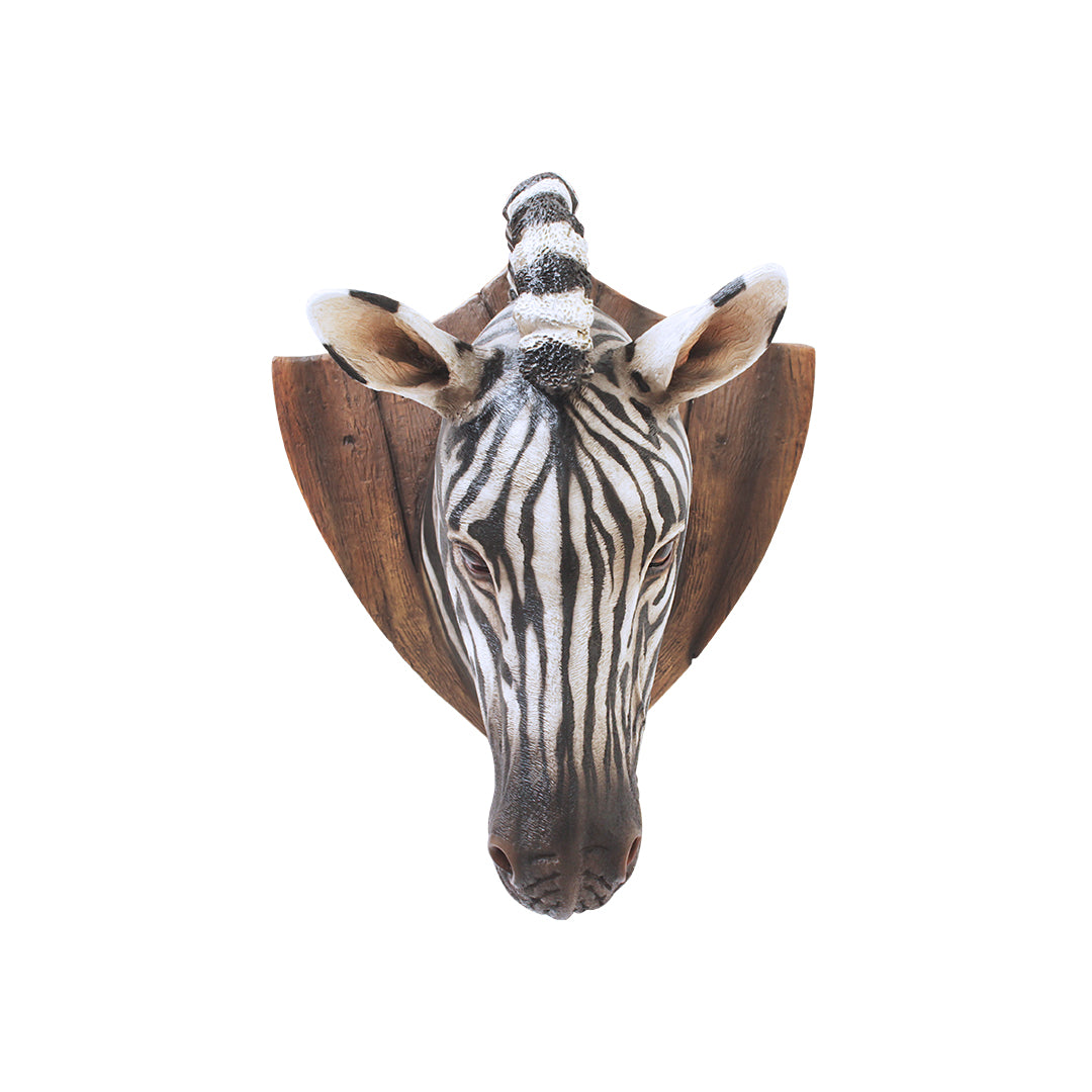 Wall Decor Zebra Trophy Head Life Size Statue