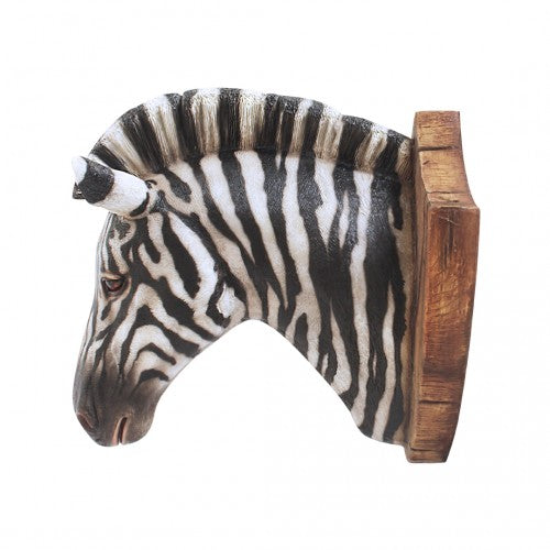 Wall Decor Zebra Trophy Head Life Size Statue