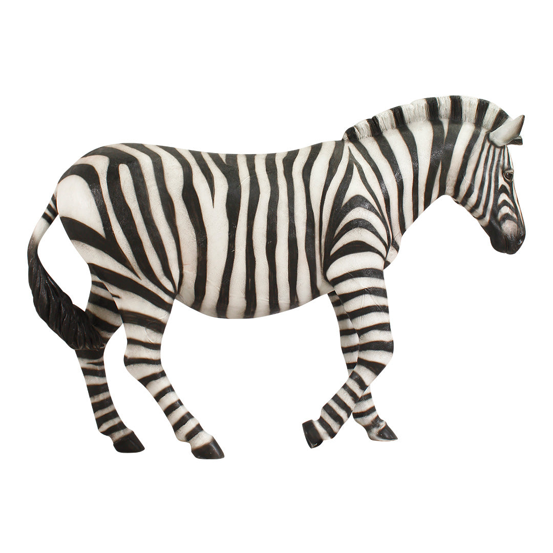 Zebra Walking Life Size Statue
