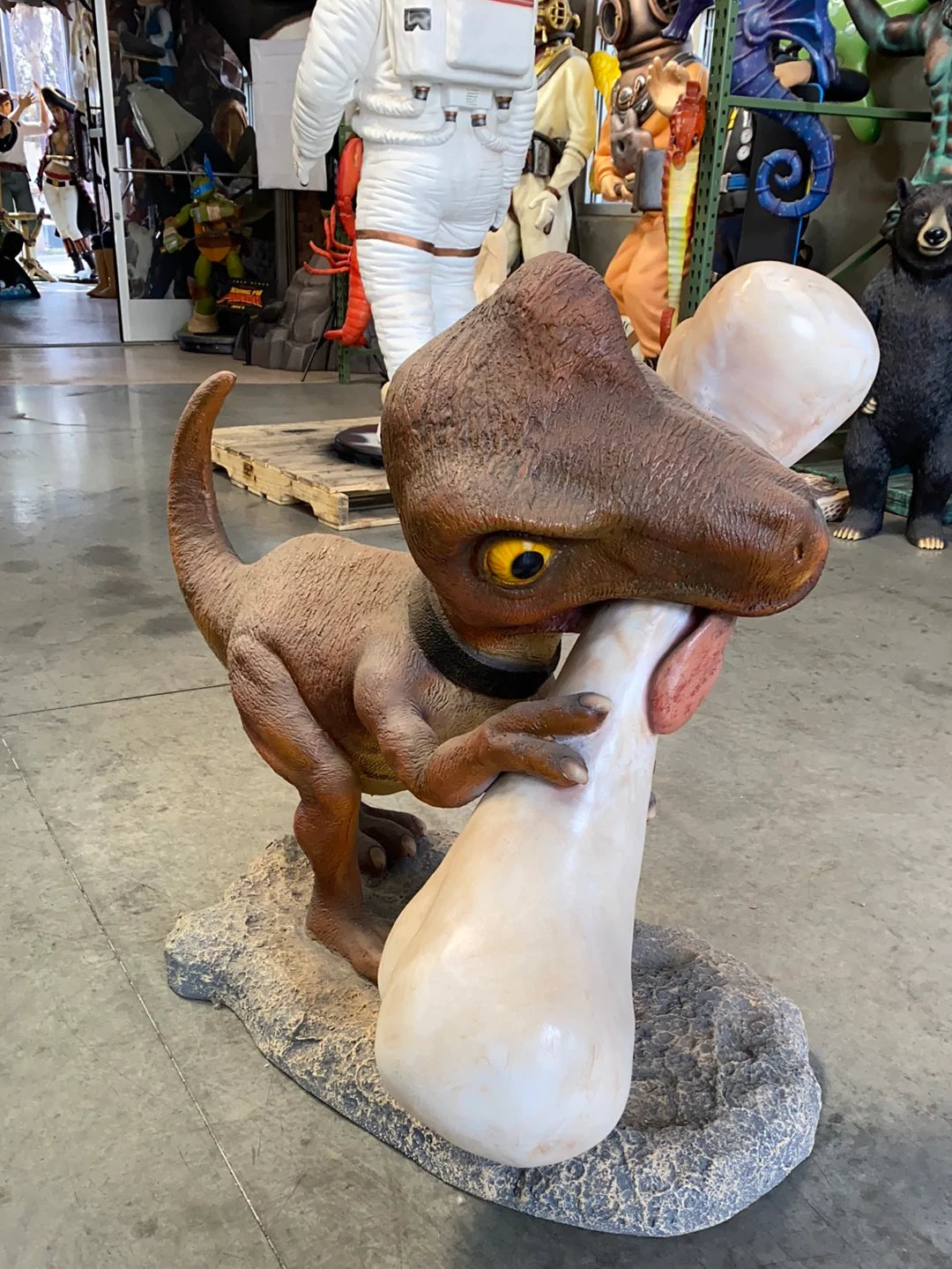Baby Comic T-Rex Dinosaur Life Size Statue - LM Treasures Life Size Statues & Prop Rental
