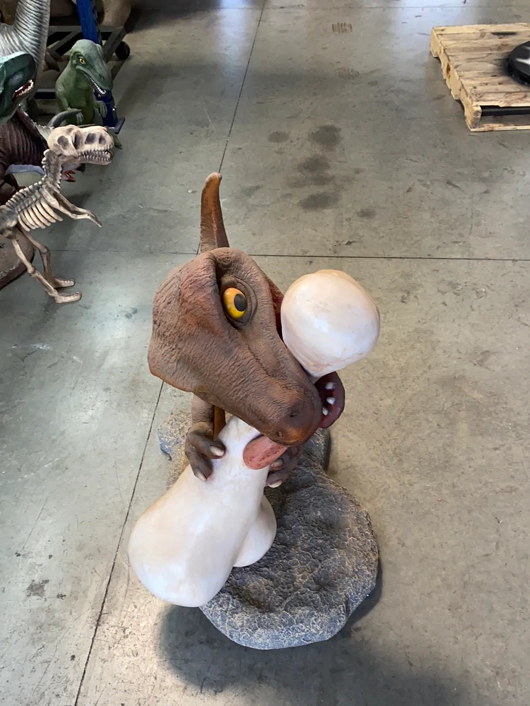 Baby Comic T-Rex Dinosaur Life Size Statue - LM Treasures Life Size Statues & Prop Rental
