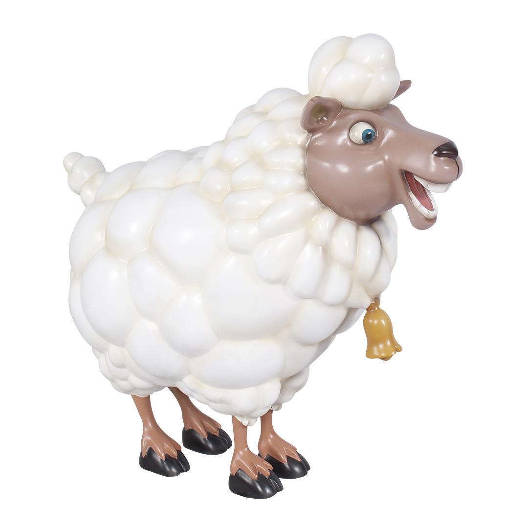 Comic Sheep Bell Life Size Statue