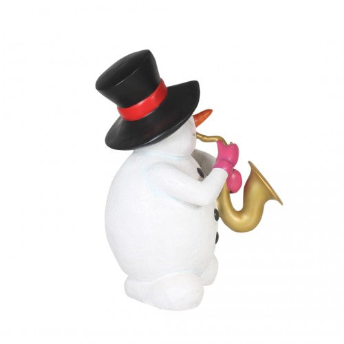 Snowman Playing Saxophone Life Size Statue
