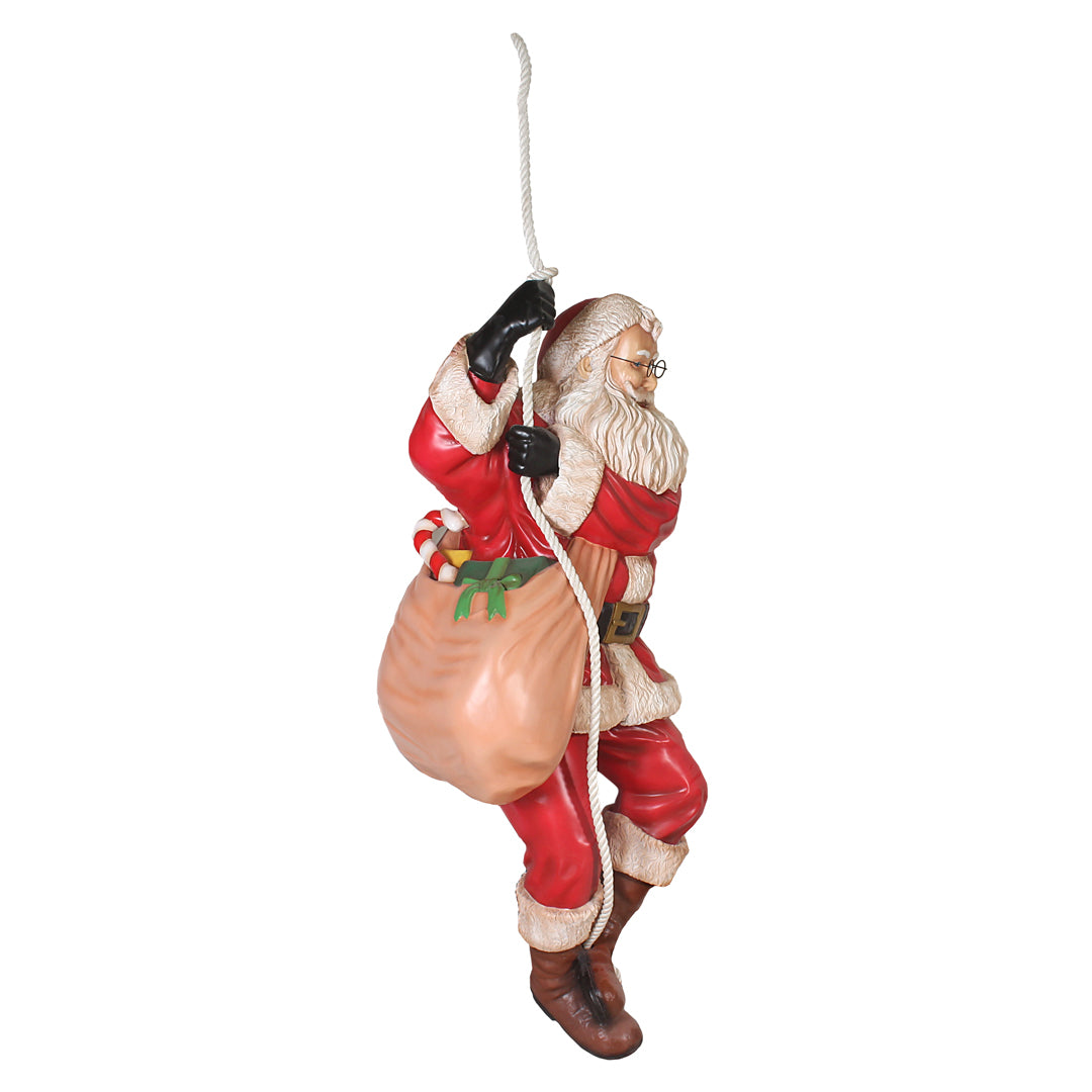 Santa Climbing Life Size Statue